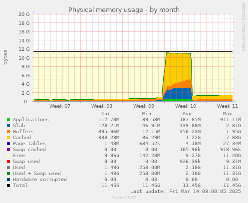 Physical memory usage